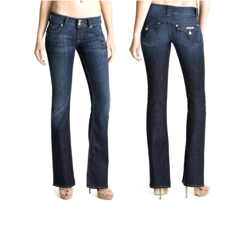 New Hudson Signature Bootcut Jeans Women's‎  28 Medium Wash Flap Pocket Stretch